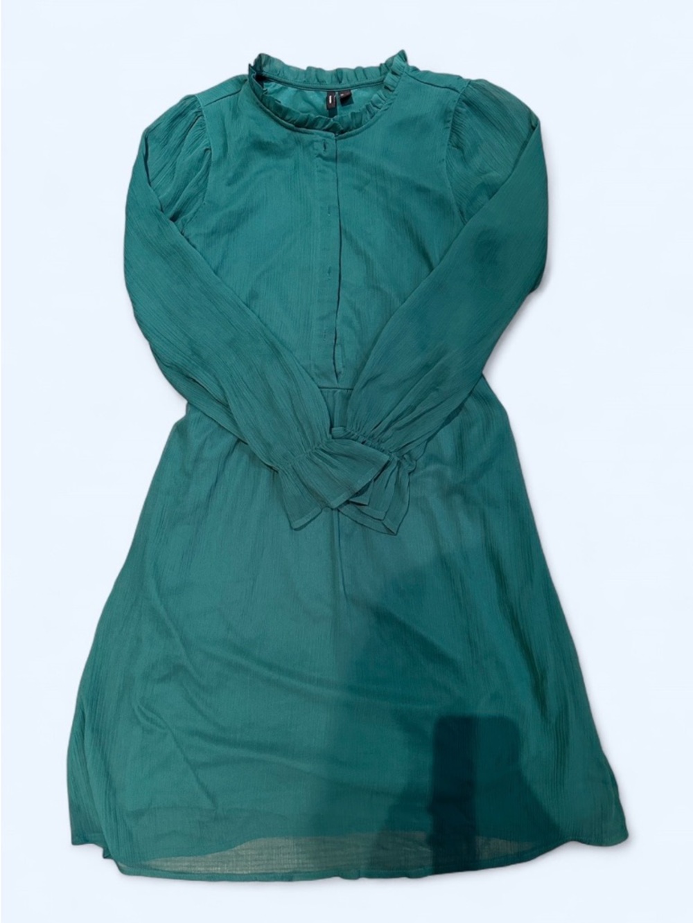 Vero Moda Long Sleeve Ruffle-Neck Dress